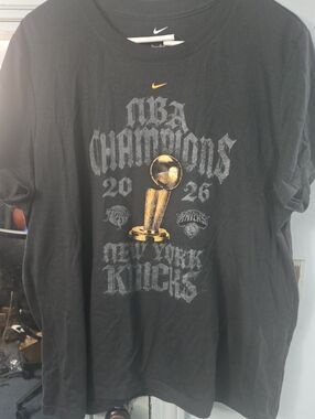Nike Black T-Shirt with Gold Championship Trophy Graphic